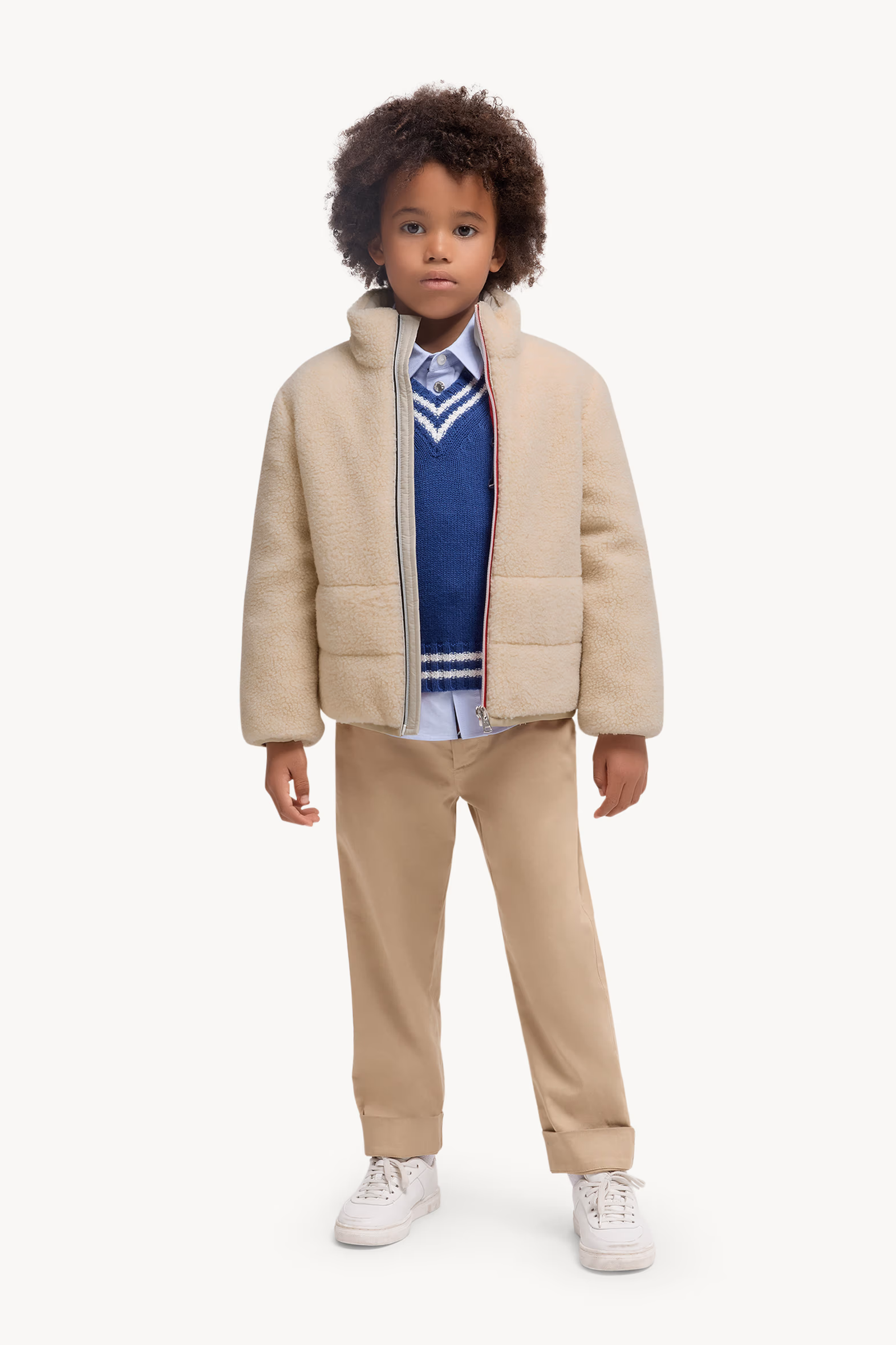 Casan Teddy Padded Jacket Boy Light Beige Moncler 2